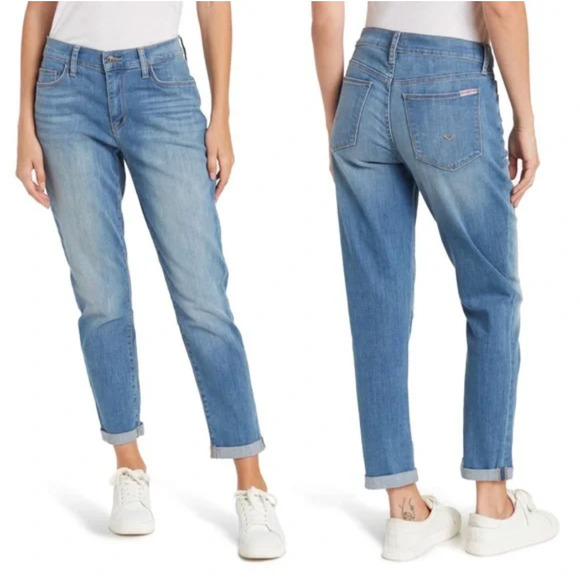 Hudson Jeans Denim - Hudson Natalie Midrise Slim Boyfriend Crop Denim Jeans Size 28